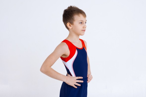 Гимнастический купальник. Мужской. "Победа". Темно-синий.