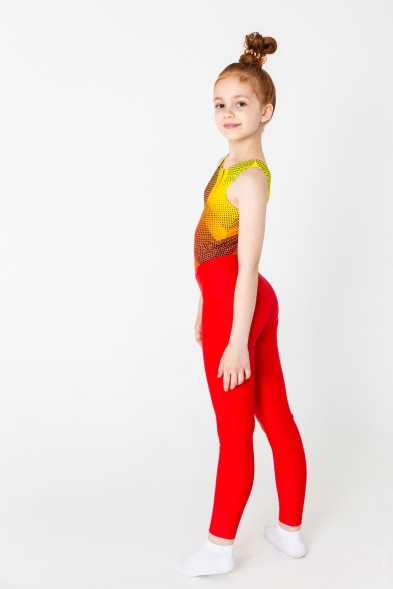 Легинсы гимнастические, женские. Красные.  