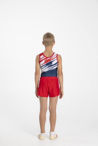 Купальник гимнастический. Мужской. &quot;RUS&quot;.  Синий.