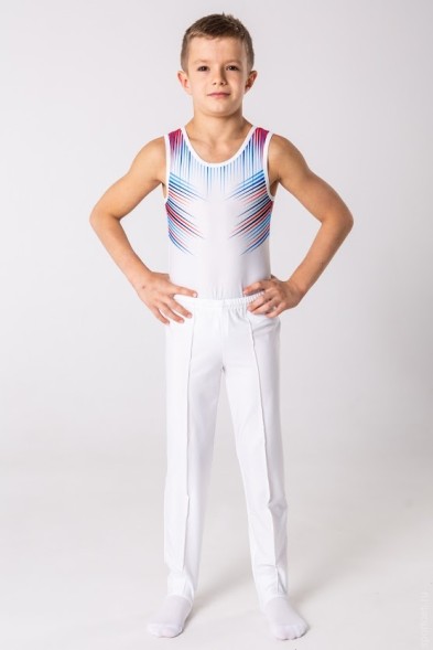 Гимнастическое трико.  Белое (2). РФ.  