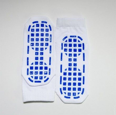 Носки для батута с тормозками. Синяя подошва.