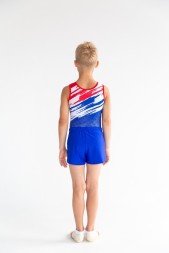 Купальник гимнастический. Мужской. &quot;RUS&quot;.  Василек.