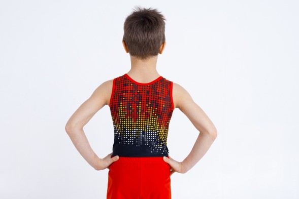 Купальник гимнастический. Мужской. &quot;Огни&quot;.   