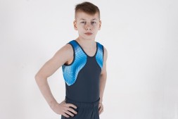 Купальник гимнастический. Мужской. &quot;Мегаполис&quot;.  Серый.