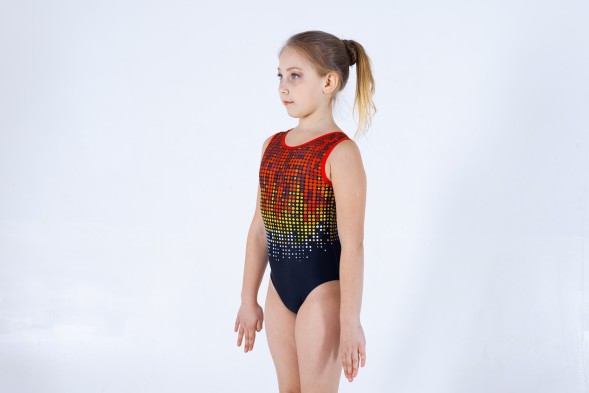 Гимнастический купальник &quot;Огни&quot;.  Женский. Размер 28 Рост 110-116