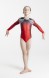Купальник женский  &quot;Икар&quot;. Красный.  Длинный рукав.