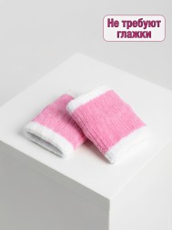 Напульсники спортивные . Розовый/белый  Цена за 1 пару. Арт.2