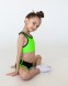Комплект (Топ+шорты). Зеленый неон. 