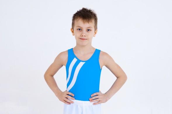 Купальник гимнастический. Мужской.&quot;Лидер&quot;. Бирюзовый. 