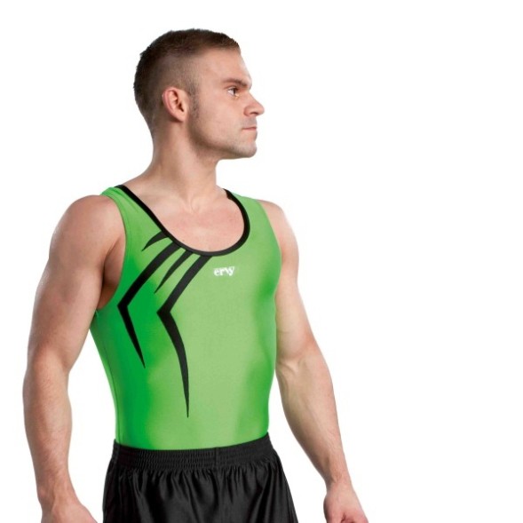 Комплект гимнастический &quot;Кристофер&quot; (купальник и черные шорты). Рост 110-116