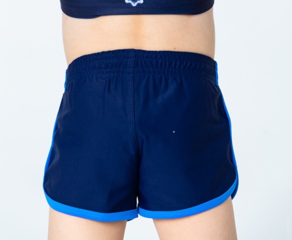 Шорты спортивные. Темно-синие. Окантовка голубая.