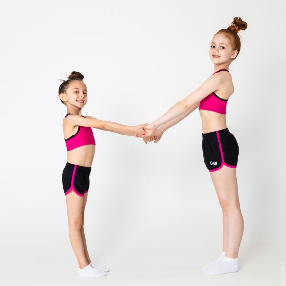 Комплект (Топ+шорты). Розовый