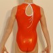 Гимнастический купальник для выступлений &quot;Апельсин&quot; . Арт.1555. Рост 122/128.