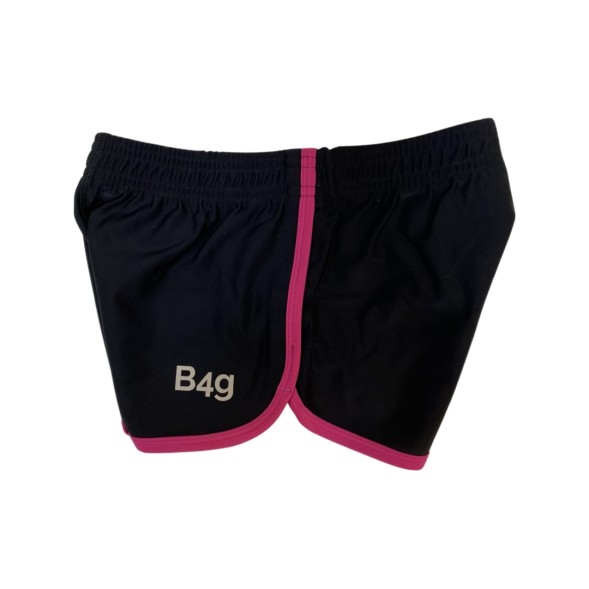 Шорты спортивные. Черные. Окантовка розовая. 