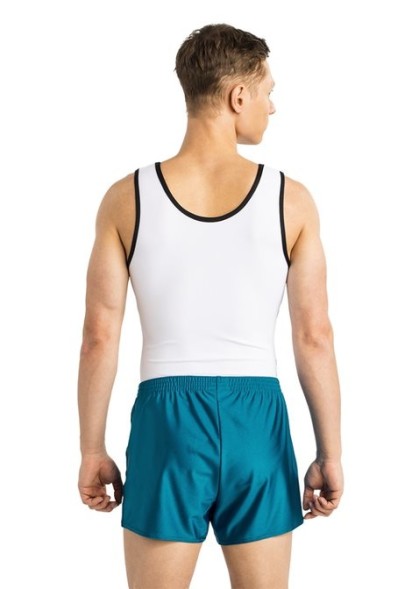 Комплект гимнастический "ЯН"(купальник и зеленые шорты).  