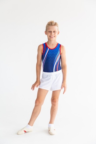 Купальник гимнастический. Мужской. &quot;Волна&quot;.  Темно-синий