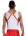 Комплект гимнастический &quot;Бриан&quot;(купальник и красные шорты). Основной цвет-белый.  Арт.89787/3. 