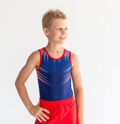 Купальник гимнастический. Мужской. "Стрела".  Темно-синий