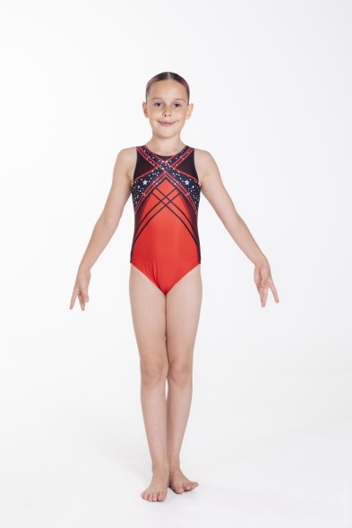 Гимнастический купальник &quot;К звёздам!&quot; Красный