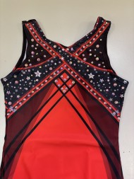 Гимнастический купальник &quot;К звёздам!&quot; Красный