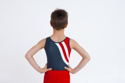 Гимнастический купальник. Мужской.&quot;Лидер&quot;. Серый.