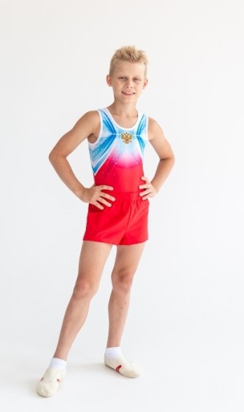 Купальник гимнастический мужской &quot;Воздух&quot;. Красный