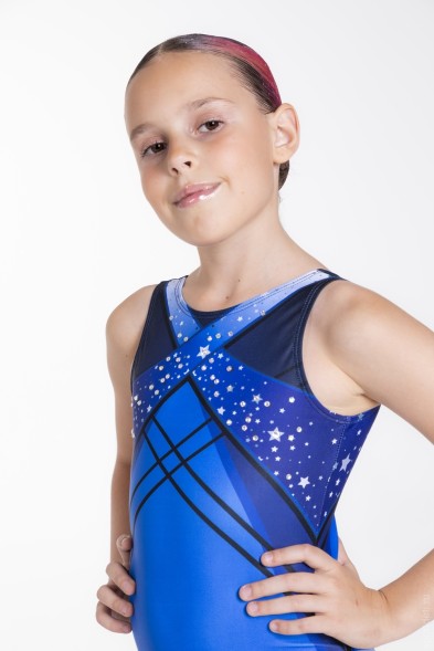 Гимнастический купальник &quot;К звёздам!&quot; Синий