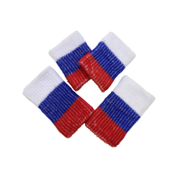 Напульсники х/б. Триколор.  Цена за 1 пару. Арт.2