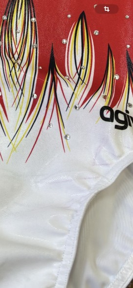 Гимнастический купальник для выступлений. Арт.  1622. Размер 8 Рост 128