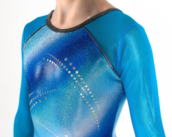 Гимнастический купальник для выступлений. Арт.  8893. Рост 146-152