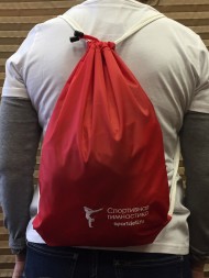 Мешочек - рюкзачок &quot;Гимнастика&quot;. Красный.