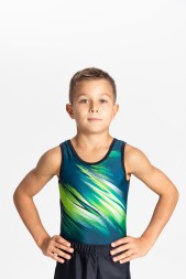 Купальник гимнастический мужской Космос (петроль)