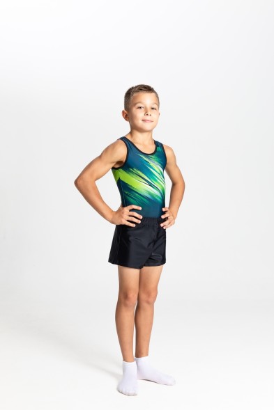 Купальник гимнастический мужской Космос (петроль)