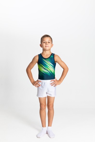 Купальник гимнастический мужской Космос (петроль)