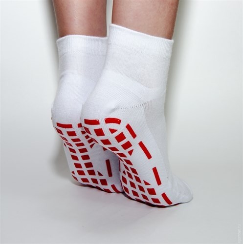 Носки для батута с тормозками. Красная подошва.