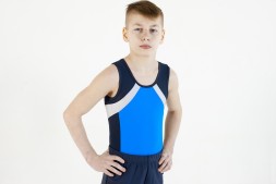 Купальник гимнастический. Мужской. &quot;Триумф&quot;.    Серый/голубой. 