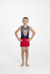 Купальник гимнастический мужской "Джунгли". Темно-синий