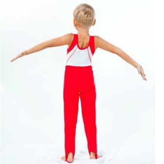 Купальник гимнастический. Мужской."Алекс". С красными вставками.