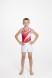 Купальник гимнастический мужской Космос. Красный/белый