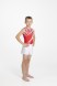 Купальник гимнастический мужской Космос. Красный/белый