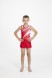 Купальник гимнастический мужской Космос. Красный/белый