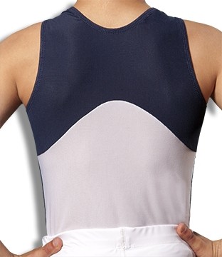 Комплект гимнастический adidas (купальник и белые шорты). AM 1377 NVY