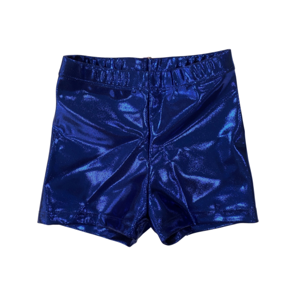 Шорты блестящие. Синие