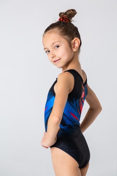 Гимнастический купальник Космос. Черный