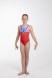 Гимнастический купальник Морячка. Красный