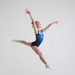 Гимнастический купальник &quot;Россия&quot;. Синий. Женский.