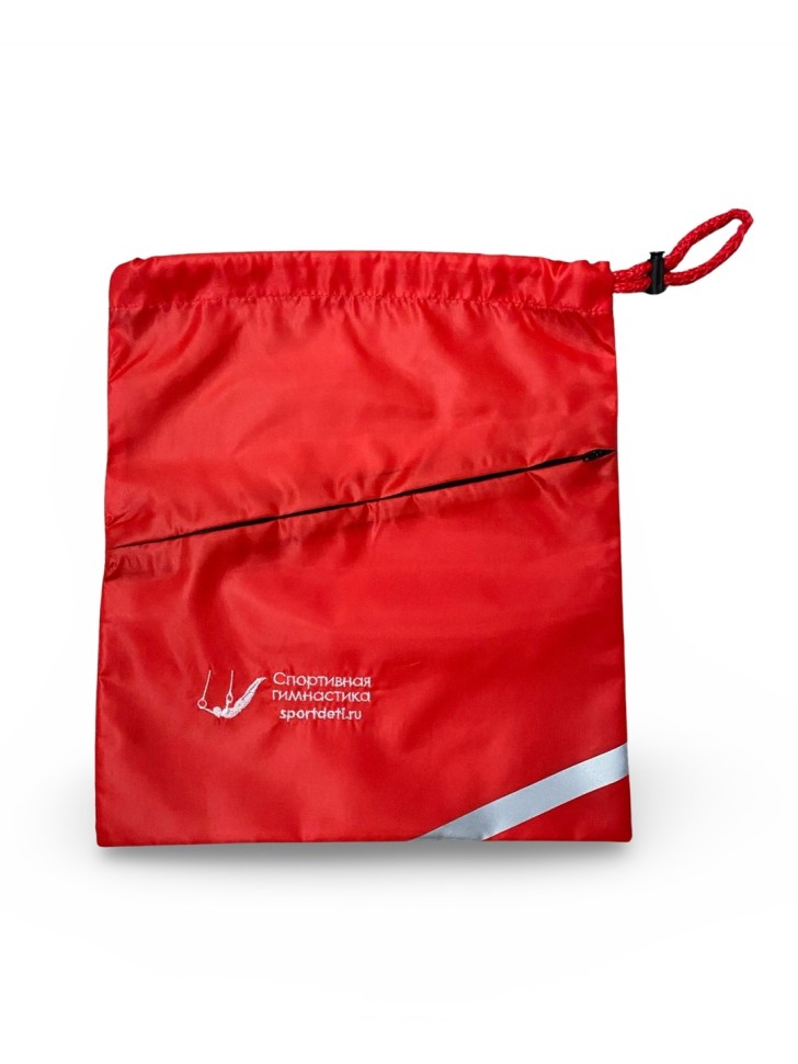 Мешочек для гимнастических накладок и для мелочей "Гимнаст". Красный
