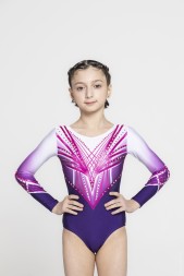 Гимнастический купальник Злата. Длинный рукав