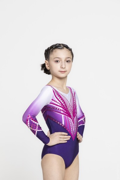 Гимнастический купальник Злата. Длинный рукав
