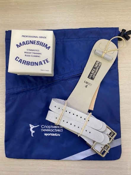 Мешочек для гимнастических накладок и для мелочей "Гимнастка".  Красный